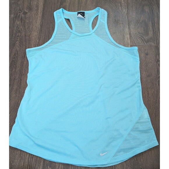 Nike Tank Top Size Large DRI-FIT Slim Light Blue Women's (427) - Picture 1 of 3